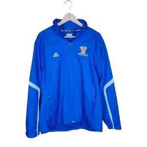 Adidas Blue Football Warm Up Zip Up Windbreaker Jacket Men's Size Large